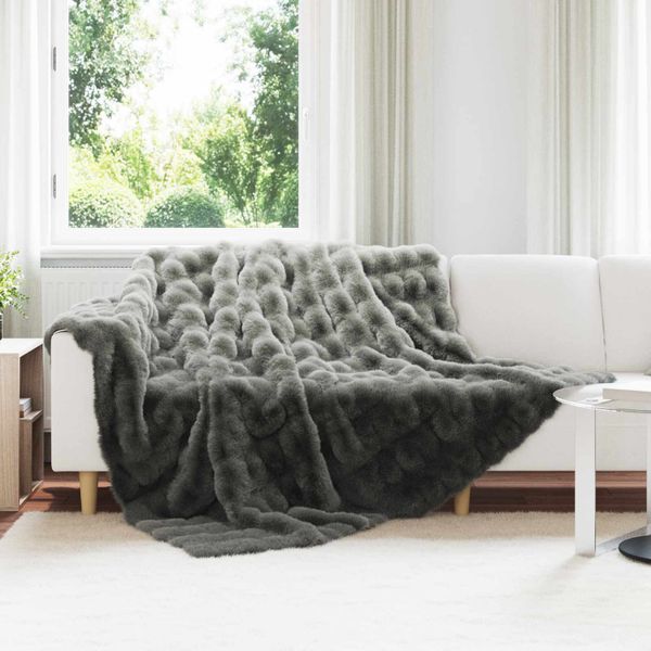 vidaXL Protisklzová deka z umelého králičieho kožúška Olite 4 pcs