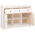 vidaXL Komoda biela 100x35x74,5 cm borovicový masív