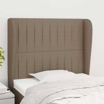 vidaXL Čelo postele so záhybmi sivohnedé 103x23x118/128 cm látka