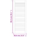 vidaXL Lamelové dvierka na skrinku 99,3x39,4 cm, borovicový masív