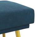 vidaXL Dvojvrstvová lavica Modrá 120 x 45 x 46 cm Zamat