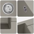 vidaXL Drez Sivá 780 x 500 mm 80% Kvárc a 20% Živica