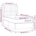 vidaXL Posteľný rám boxsping s matracom zelený 80x200 cm látka