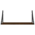 vidaXL Nástenné police 2 ks hnedý dub 60x25x25,5 cm kompozitné drevo