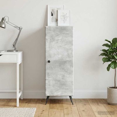 vidaXL Servírovacia skriňa Betónovo sivá 33 x 34,5 x 90 cm