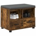 vidaXL Predsieňová lavica Údený Dub 60 x 38 x 46 cm