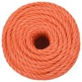 vidaXL Pracovné lano oranžové 24 mm 50 m polypropylén