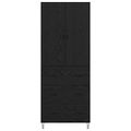 vidaXL Highboard 2 ks Čierny dub 69,5 x 34 x 180 cm Kompozitné drevo