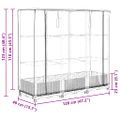 vidaXL Záhon s krytom na skleník ratanový vzhľad 120x40x123 cm