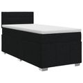 vidaXL Posteľ boxspring s matracom Čierna 90 x 200 cm Látka