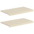vidaXL Parapety 2 ks Biela 80 x 40 x 2 cm Masívne dubové drevo