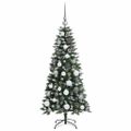 vidaXL Umelý vianočný stromček Zelená 120 cm PVC, plast a oceľ
