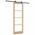 vidaXL Posuvné dvere ORKDAL 83 x 232 cm Prírodná a čierna