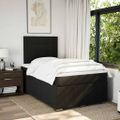 vidaXL Boxspring posteľ s matracom čierna 120x190 cm látka