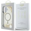 Guess HC Resin Bottom Glitter puzdro pre iPhone 16 MagSafe Zlaté
