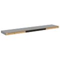 vidaXL Plávajúce nástenné police 2 ks, sivé 120x23,5x3,8 cm, MDF