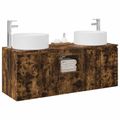 vidaXL Set kabinetov do kúpeľne 3 ks Dymový dub 49,5 x 44,5 x 65,5 cm