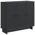 vidaXL Servírovacia skriňa Čierna 89 x 34,5 x 80 cm Kompozitné drevo