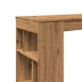 vidaXL Barový stôl s policami dub artisian 102x50x103,5cm kompoz.drevo