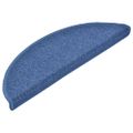 vidaXL Schodové rohože 5 ks 56x17x3 cm modré polkruhové