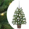 vidaXL Umelý vianočný stromček s 150 LED-i Zelená 75 cm PE a PVC