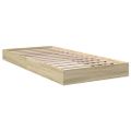 vidaXL Posteľný rám bez matraca dub sonoma 90x200 cm kompozitné drevo