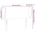 vidaXL Čelo postele so záhybmi kapučínové 93x23x78/88 cm umelá koža