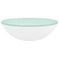 vidaXL Umývadlo z tvrdeného skla 42x14 cm biele