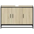 vidaXL Kúpeľňová skrinka pod umývadlo, dub sonoma, 90x33x60 cm, imitácia dreva