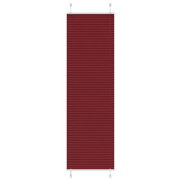 vidaXL Plisovaná roleta bordová červená 55x200 cm šírka látky 54,4 cm polyester