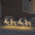 vidaXL LED Soby 4 ks 80 LED Zlatá 44 x 18 x 65,5 cm PET