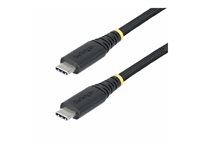 StarTech 3m USB-C nabíjací kábel, 240W, silikónový plášť s opletom - USB kábel - USB-C (M) do USB-C (M) - USB 2.0 - 48 V - 5 A - 3 m - technológia Extended Power Range (EPR), napájanie USB (240 W) - čierna