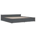 vidaXL Posteľný rám so zásuvkami sivý 200x200 cm