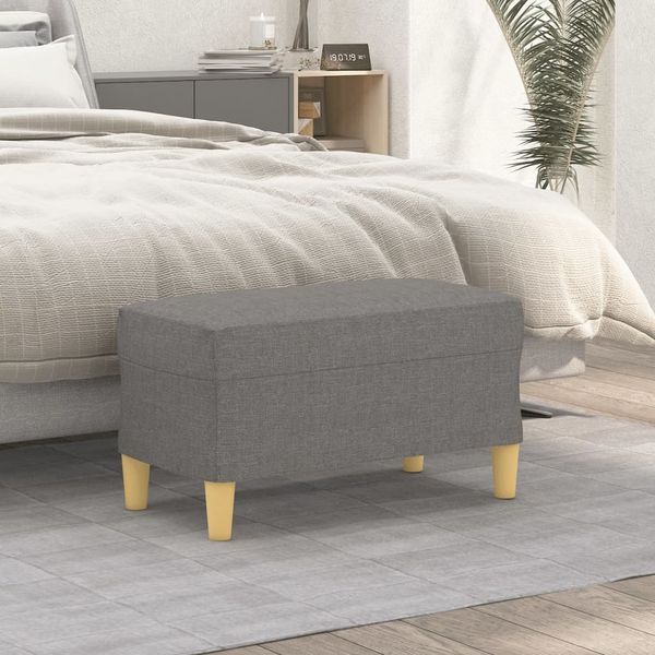 vidaXL Lavica tmavosivá 70x35x41 cm látka