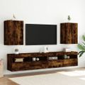 vidaXL TV nástenné skrinky 2 ks dymový dub 40,5x30x60 cm kompoz. drevo