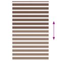 vidaXL Zebra roleta hnedá 150x200 cm šírka látky 145,9 cm polyester