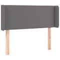vidaXL Čelo postele so záhybmi sivé 93x16x78/88 cm umelá koža