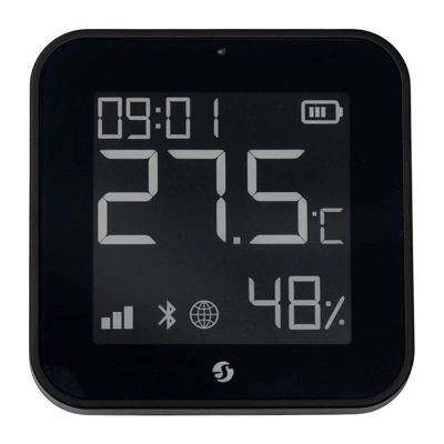 Inteligentný snímač teploty a vlhkosti SHELLY ZB Black ZigBee