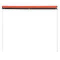 vidaXL Zaťahovacia markíza 300x150 cm oranžová a hnedá