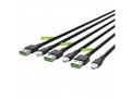 Green Cell KABGCSET04 set 3 rýchlonabíjacích káblov Ray USB - Lightning 30/120/200cm biela LED