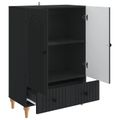 vidaXL Servírovacia skriňa Čierna 66 x 34,5 x 95 cm Kompozitné drevo