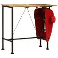 vidaXL Barový stôl s traktorom červený a hnedý 55x120x107 cm mangovník