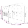 vidaXL Skleník priehľadný 160x400x190 cm PVC a práškovaná oceľ