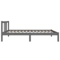 vidaXL Posteľný rám, sivý drevený masív 75x190 cm malé jednolôžko