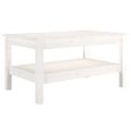 vidaXL Konferenčný stolík biely 80x50x40 cm borovicový masív