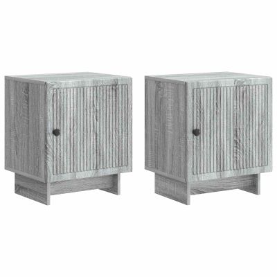 vidaXL Nočný stolík 2 pcs Sivá sonoma 43 x 34,5 x 50 cm