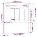 vidaXL Čelo postele sivé 96x4x100 cm masívna borovica