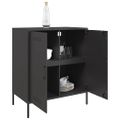 vidaXL Komoda čierna 68x39x79 cm oceľ