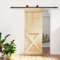 vidaXL Posuvné dvere 80 x 210 cm Masívne borovicové drevo (neupravené)