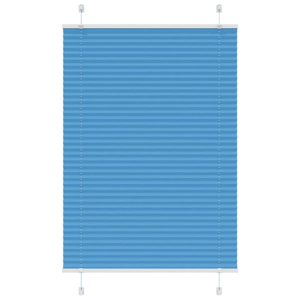 vidaXL Plisovaná roleta modrá 85x100 cm šírka látky 84,4 cm polyester